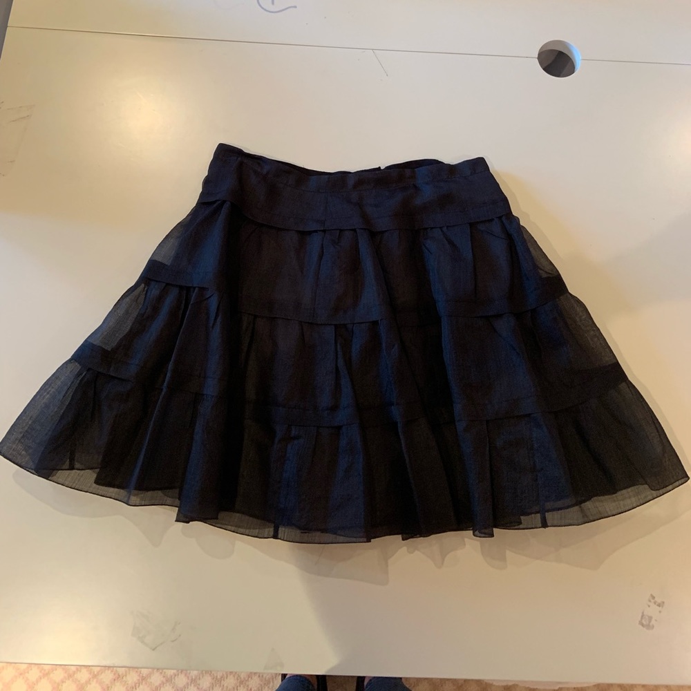 Leon Max 100% silk limited edition black skirt